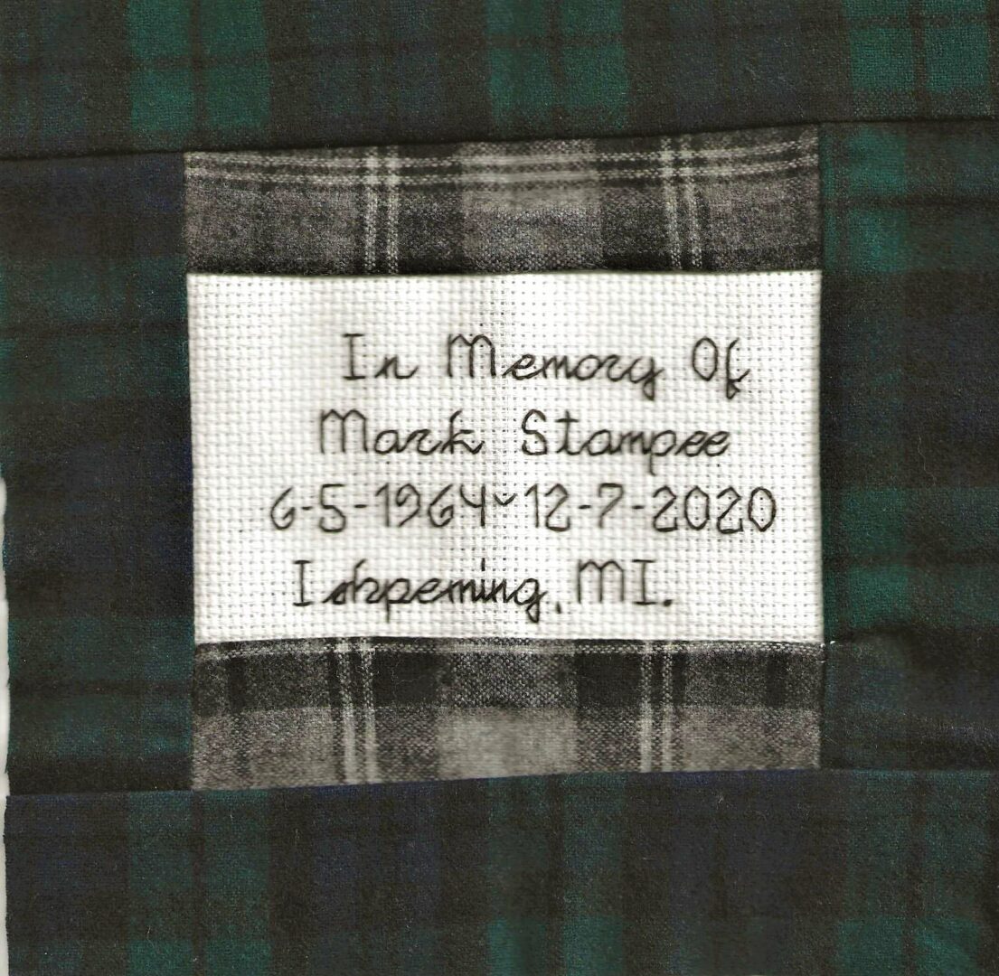 IN MEMORY OF MARK STAMPEE 6-5-1964 - 12-7-2020