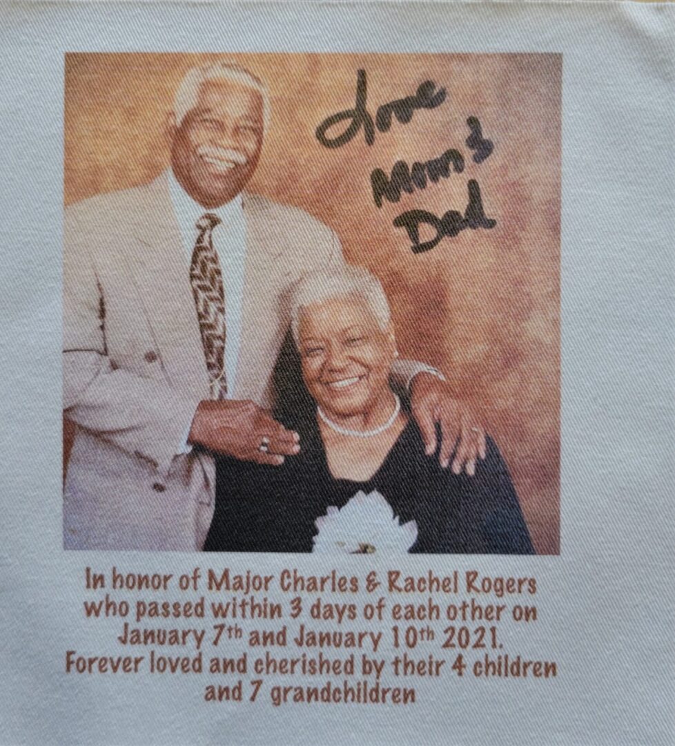 IN MEMORY OF MAJOR CHARLES AND RACHEL ROGERS - JANUARY 7th and JANUARY 10th, 2021