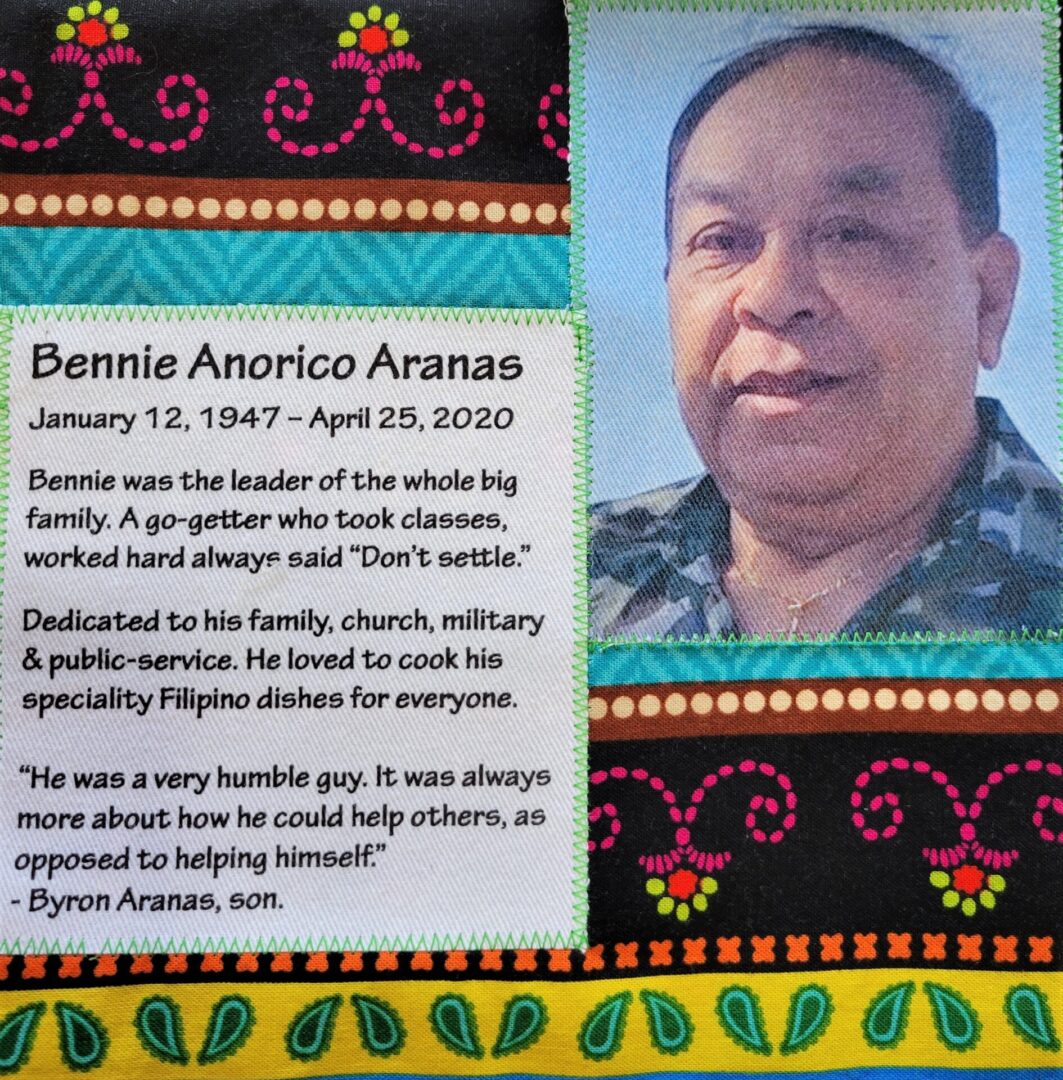 IN MEMORY OF BENNY ANORICO ARANAS - JANUARY 12, 1947 - APRIL 25, 2020