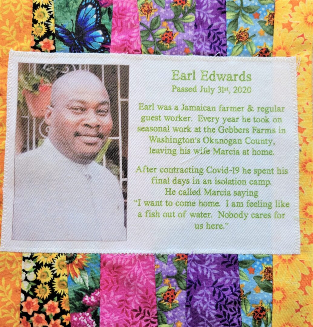 IN MEMORY OF EARL EDWARDS - JULY 31, 2020