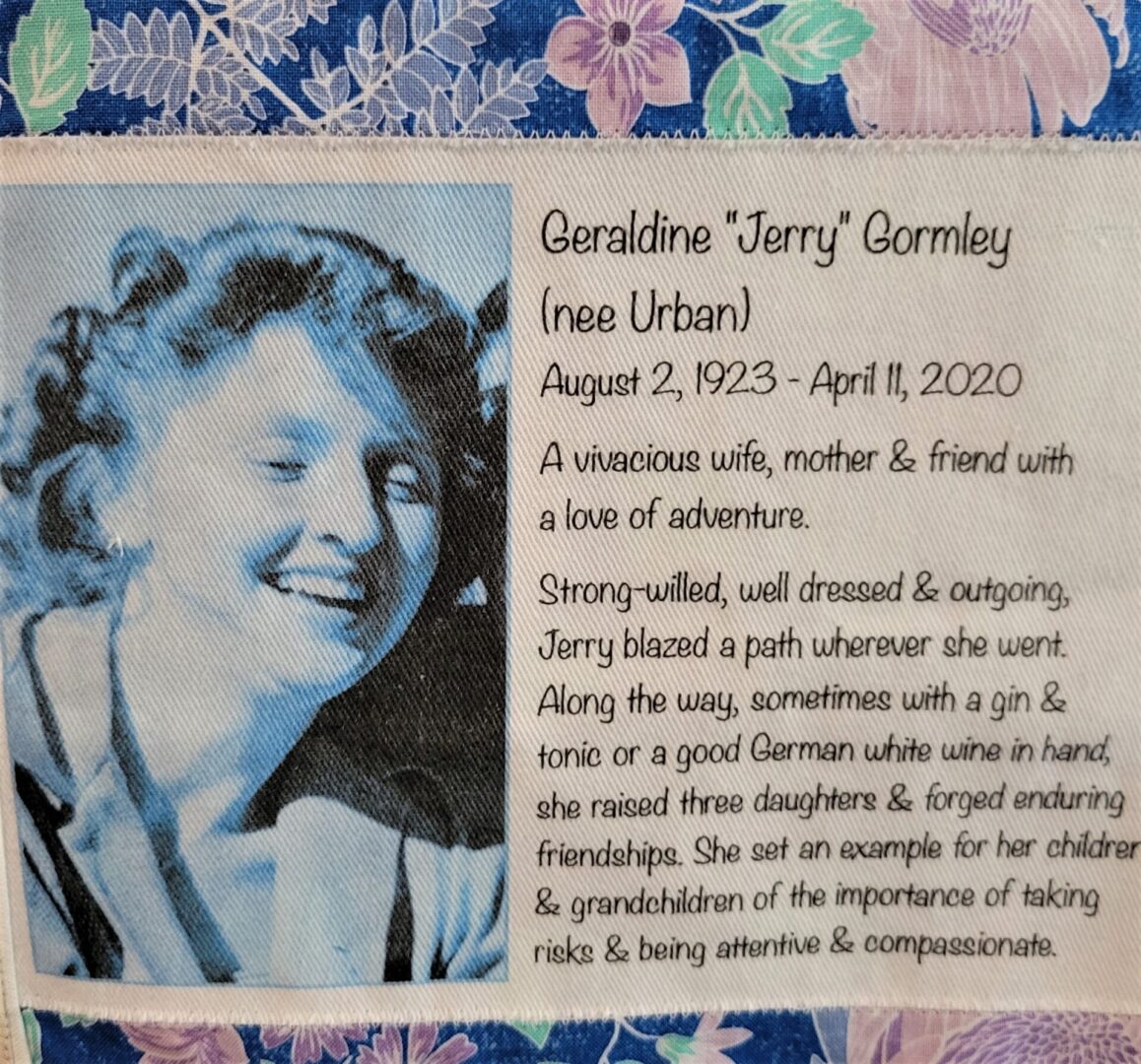 IN MEMORY OF GERALDINE 