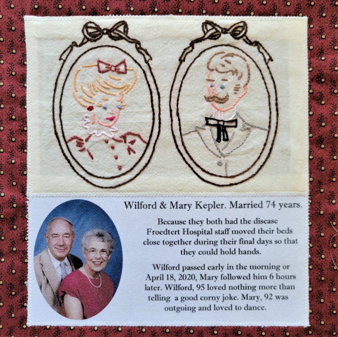 IN MEMORY OF WILFORD & MARY KEPLER - BOTH DIED APRIL 18, 2020