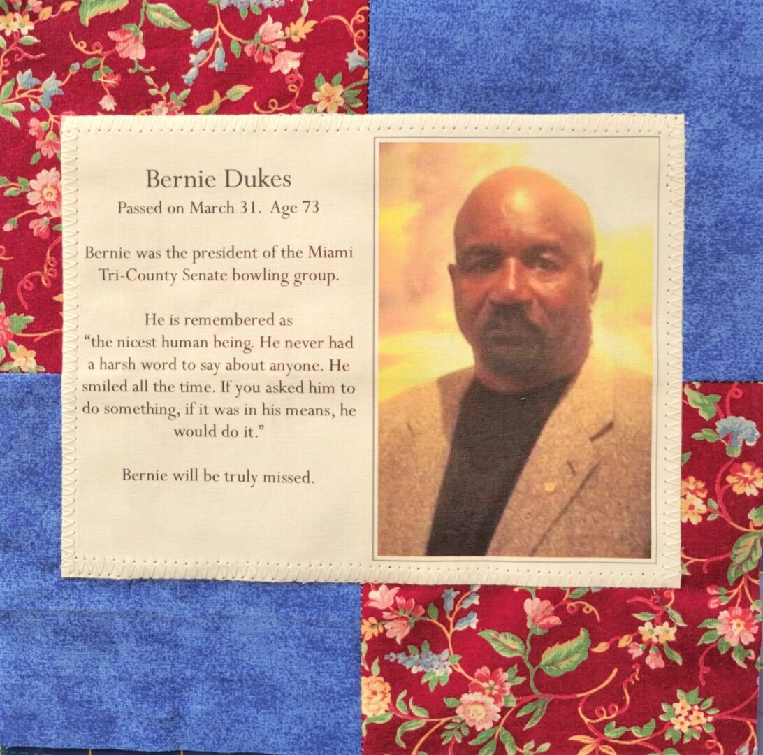 IN MEMORY OF BERNIE DUKES - MARCH 31, 2020