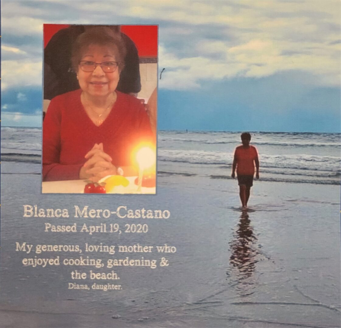 IN MEMORY OF BLANCA MERO-CASTANO - DIED APRIL 19, 2020