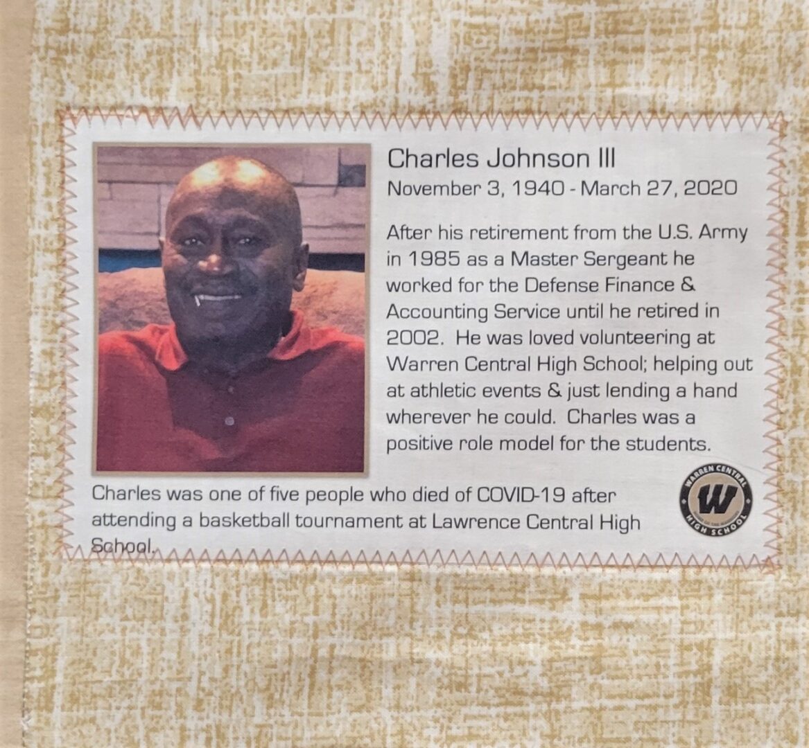 IN MEMORY OF CHARLES JOHNSON III - NOVEMBER 3, 1940 - MARCH 27, 2020