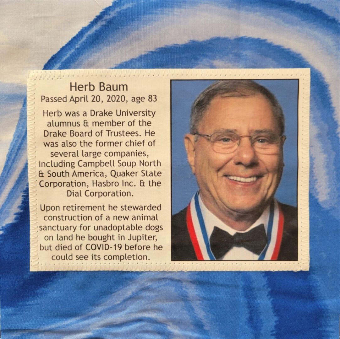 IN MEMORY OF HERB BAUM - APRIL 20, 2020