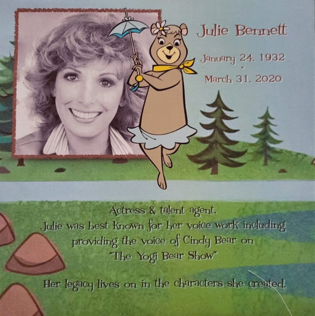 IN MEMORY OF JULIE BENNETT - JANUARY 24, 1932 - MARCH 31, 2020