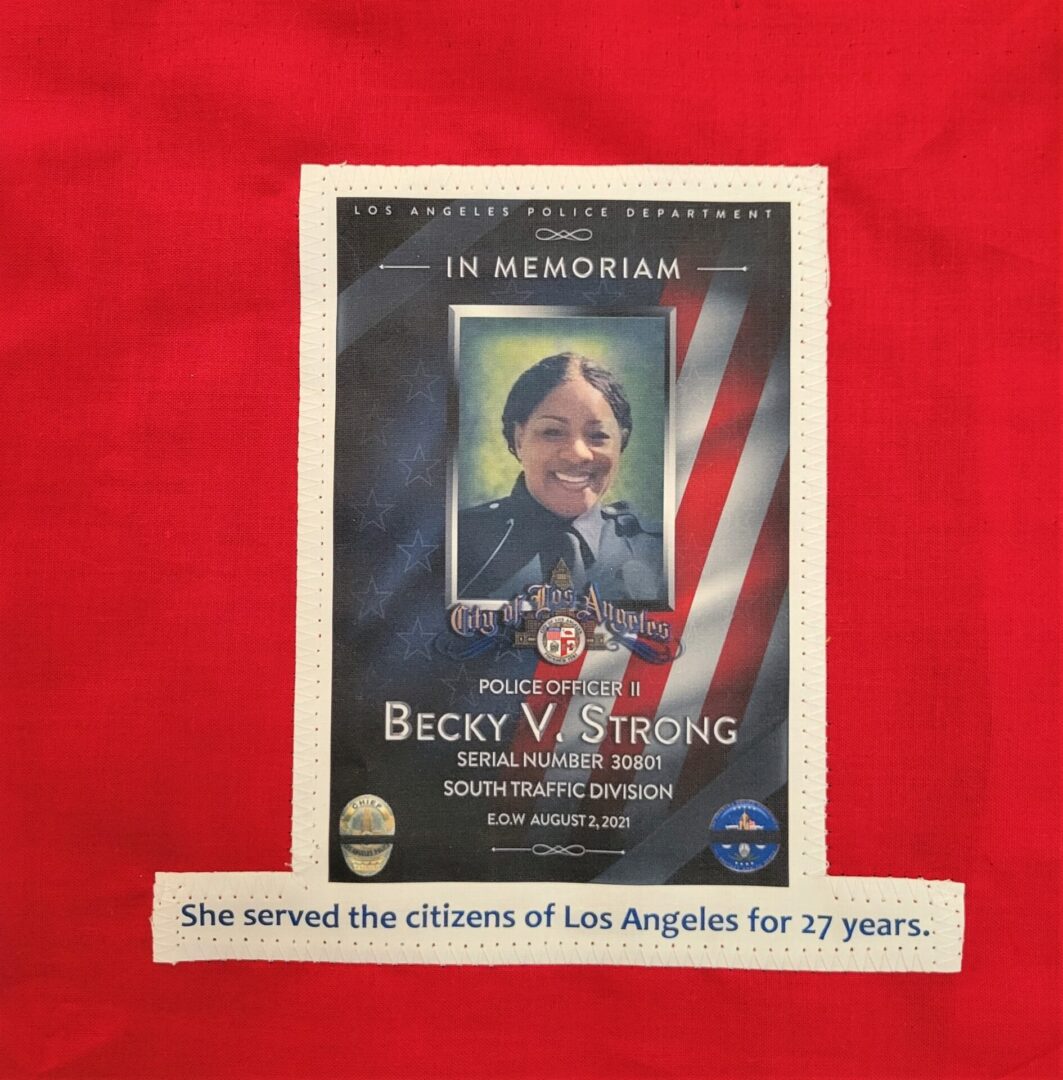 IN MEMORY OF OFFICER BECKY V. STRONG - AUGUST 2, 2021