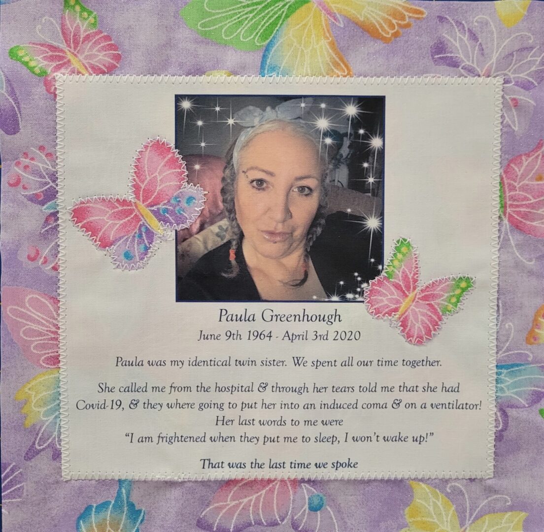 IN MEMORY OF PAULA GREENHOUGH - JUNE 9, 1964 - APRIL 3, 2020