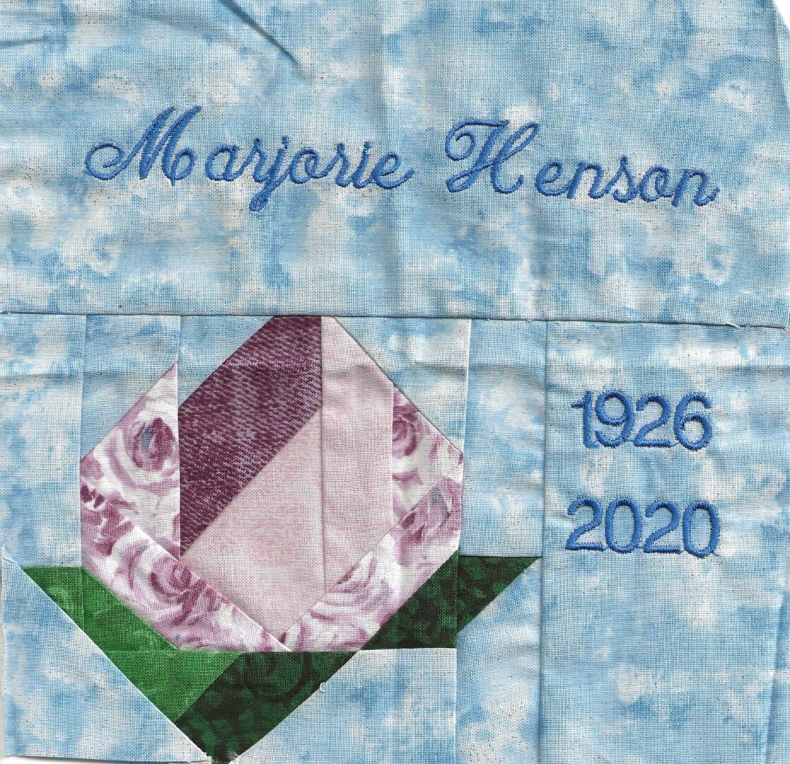 IN MEMORY OF MARJORIE HENSON - 1926 - 2020